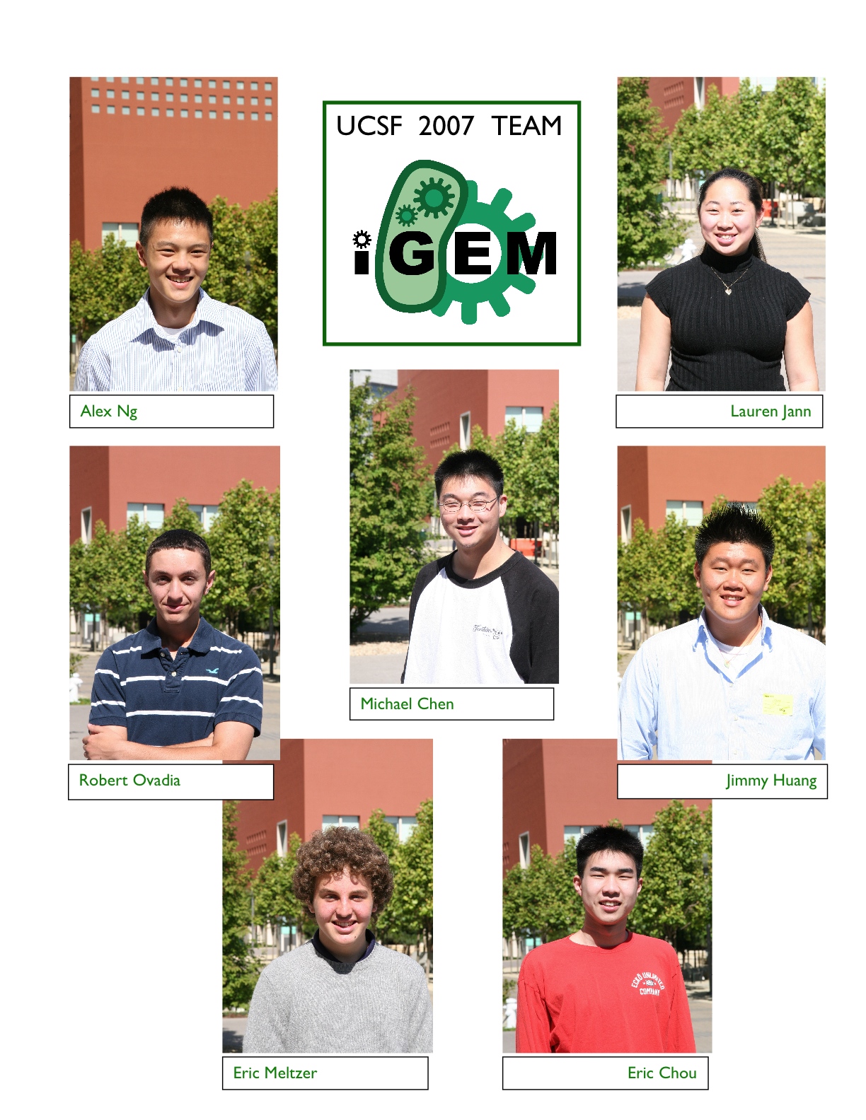 iGEM Team Photo Sheet