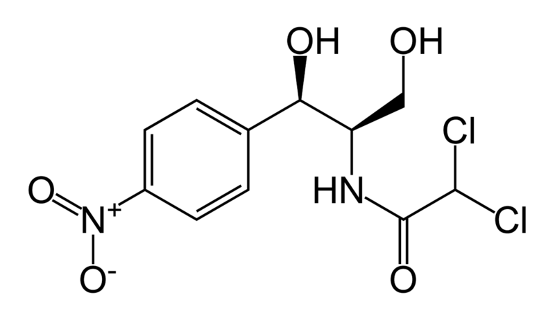 800px-Chloramphenicol-2D-skeletal.png